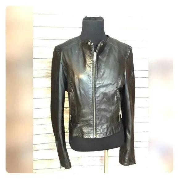 Blac noir leather jacket - Picture 1 of 5